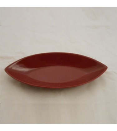 Burgundy Oval Shape Ceramic  Décor Dish